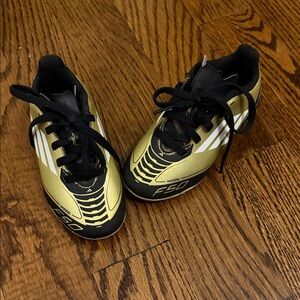 adidas boys Gold and Black Messi F50 soccer cleats